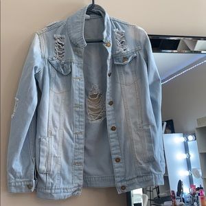 Ripped Blue Jean Jacket